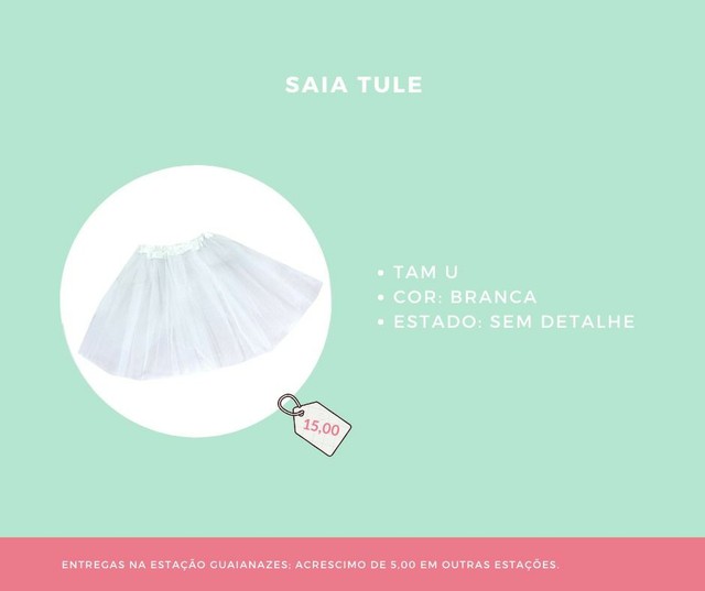 Saia Tule Branca