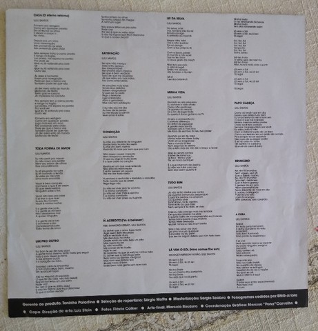 LP Disco de Vinil Lulu Santos - Minha Vida  - Foto 3