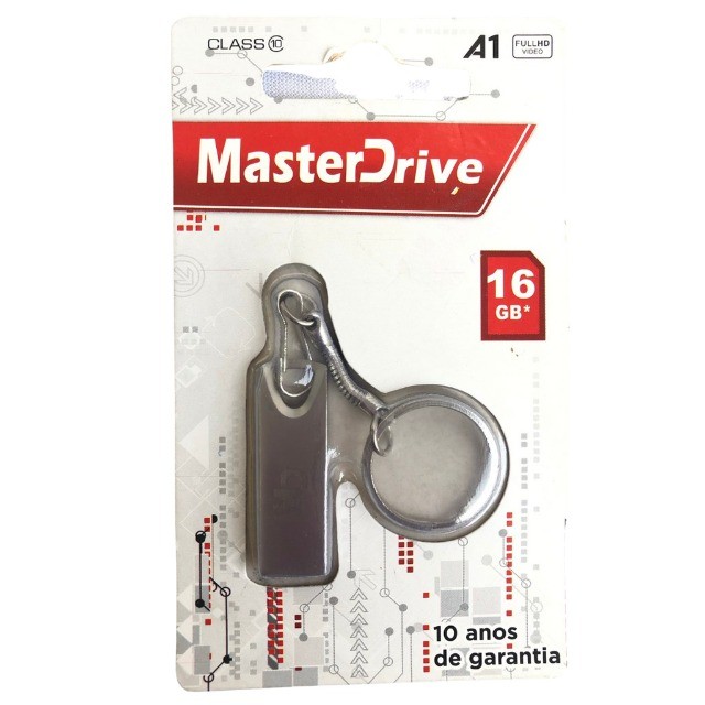 Pen Drive Metal Mini 16 GB MasterDrive A1 Chaveiro