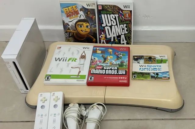 Nintendo Wii Usado + Wii Fit Com Balança Original + Wii Sports +