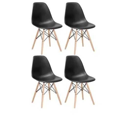 4 Cadeiras simples Charles Eames