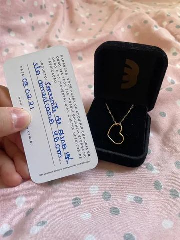 Gargantilha e pingente em ouro 18 k  - Foto 3