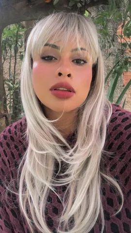 Wig com franja - 65cm /PROMOÇÃO 