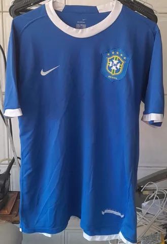 Brazil National Team Shirt Nike 2006 World Cup Germany Uniform 2 Blue Free Shipping