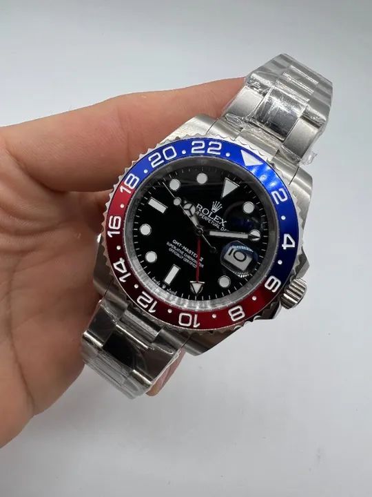 Rolex GMT Master II Pepsi - Azul e Vermelho