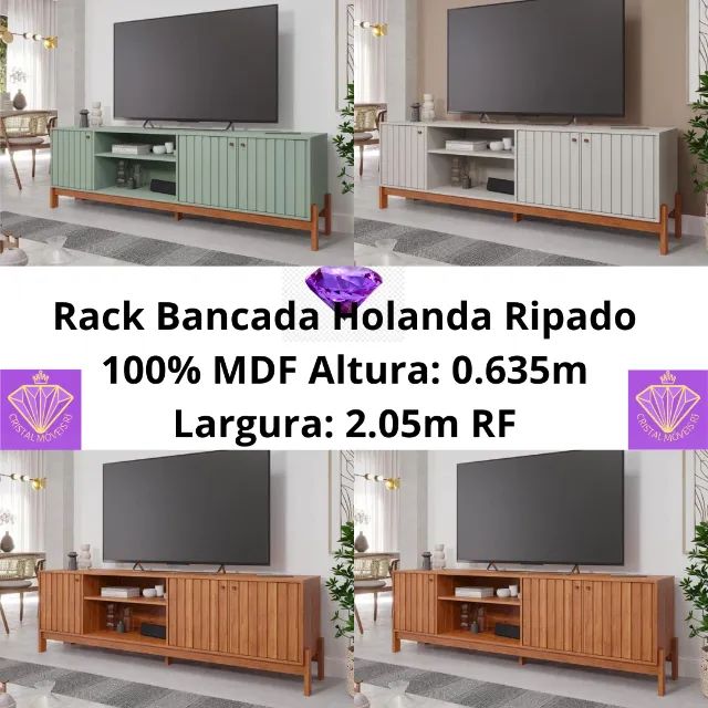 Rack Bancada Holanda Ripado 100% mdf RF