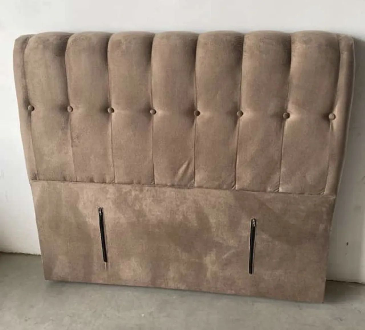 Cabeceira de Cama Suede Bege - Foto 2