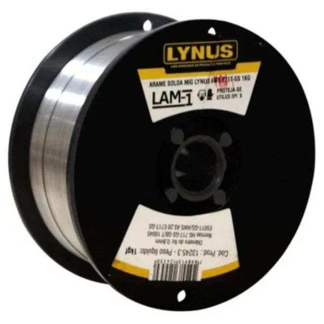 ARAME DE SOLDA MIG LYNUS AWS E71T-GS SEM GÁS 1KG 0,8 M LAM-1 - Foto 2