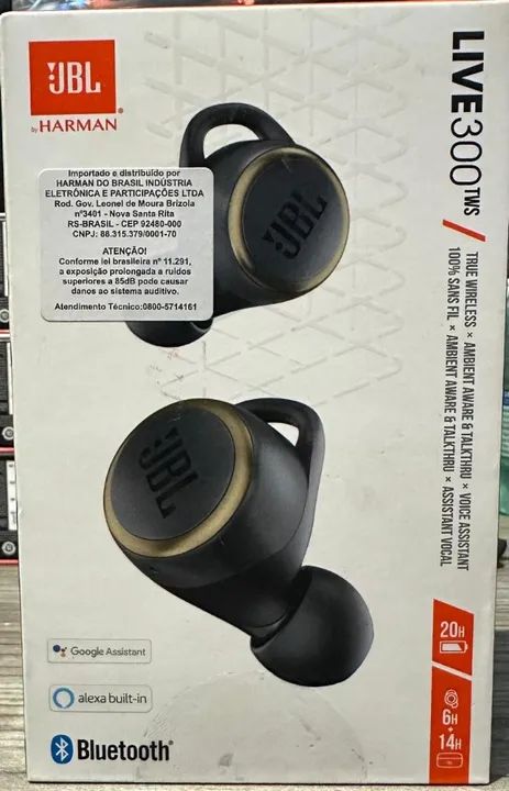 Fone de Ouvido JBL Live 300 TWS Preto True Wireless Stereo Alexa e Google Assistant - Foto 6