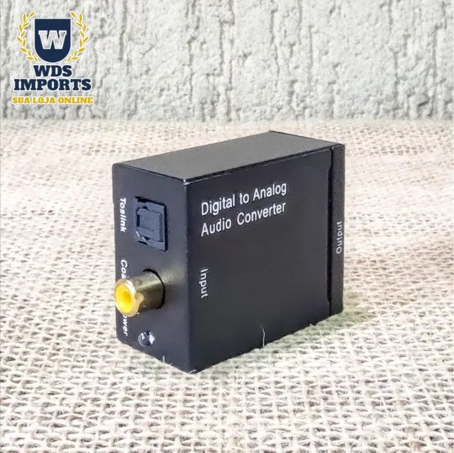 Conversor de Audio Optico Digital para Rca Analógico Microfones