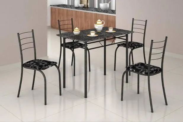 Mesa Granitada 100x60 com 4 cadeiras 3 cores  - Foto 2