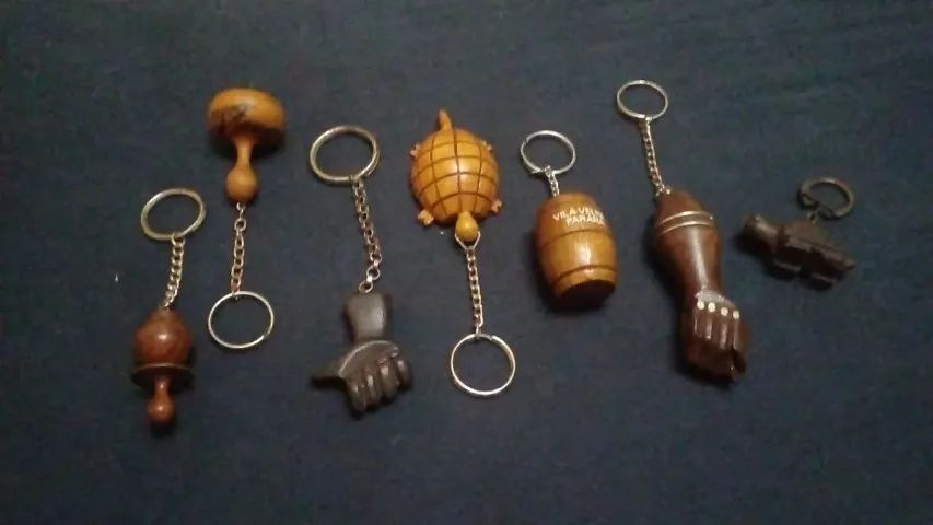 Chaveiros de Madeira Anos 80