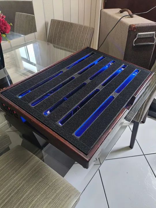 Pedalboard Wcase 60x40 Completo com Elétrica,Led e Send Return ...