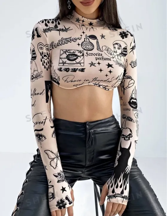 Cropped manga longa
