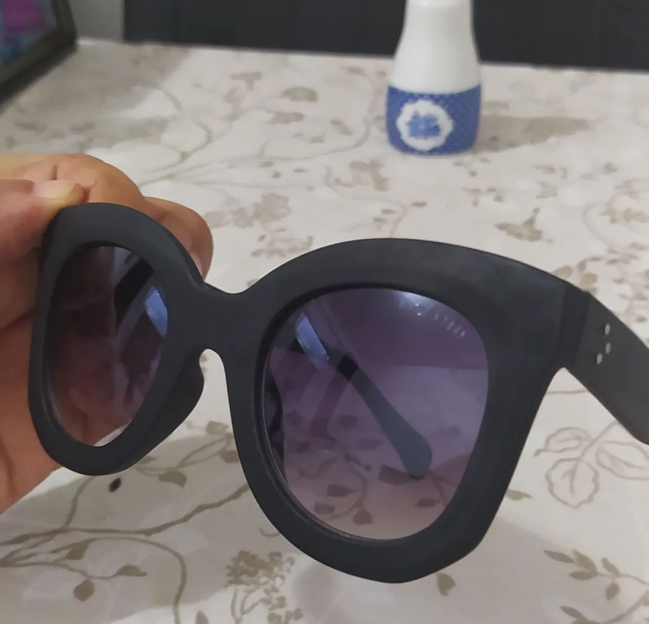 Óculos de Sol Feminino Preto - Vintage. - Foto 6