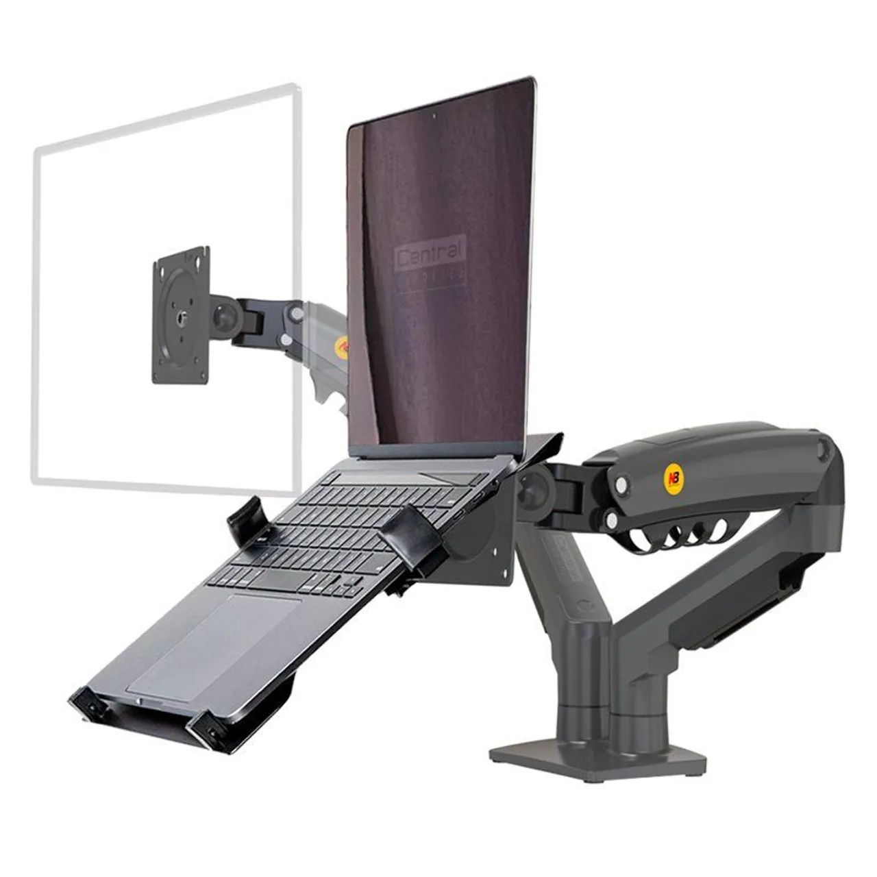 Kit Suporte Articulado Monitor e<br>Notebook Pistão F160 NB + Bandeja<br>Apoio NBH-2 - Foto 6