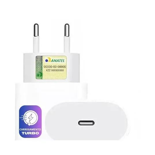 Fonte Turbo Tipo C 35W para iPhone 15 Pro Max  e Modelos Anteriores