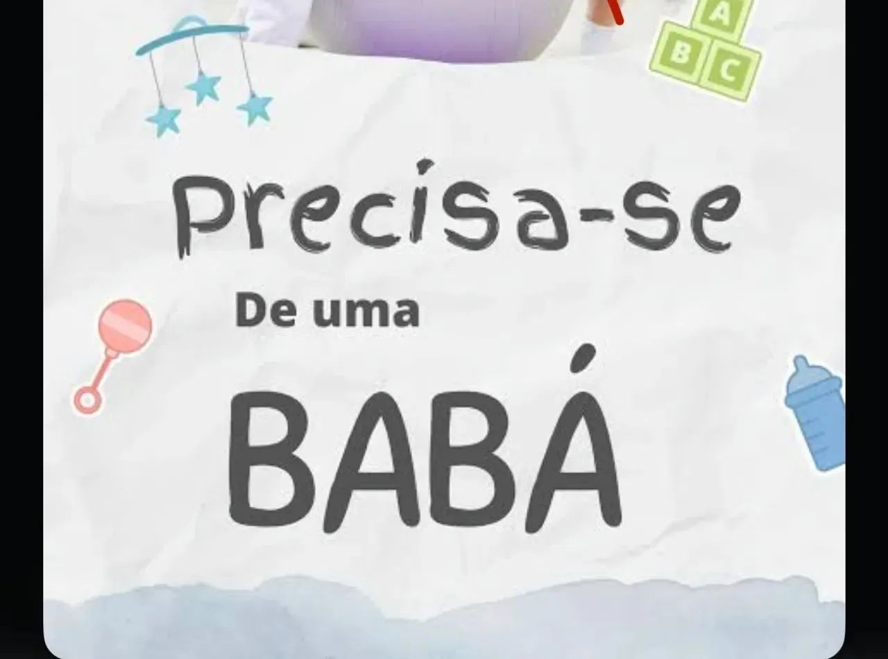 Busco Babá para o período das férias temporário 