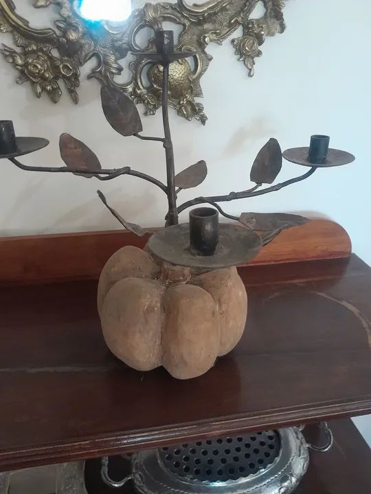 Castiçal 4 velas centenário Rococó - Foto 3