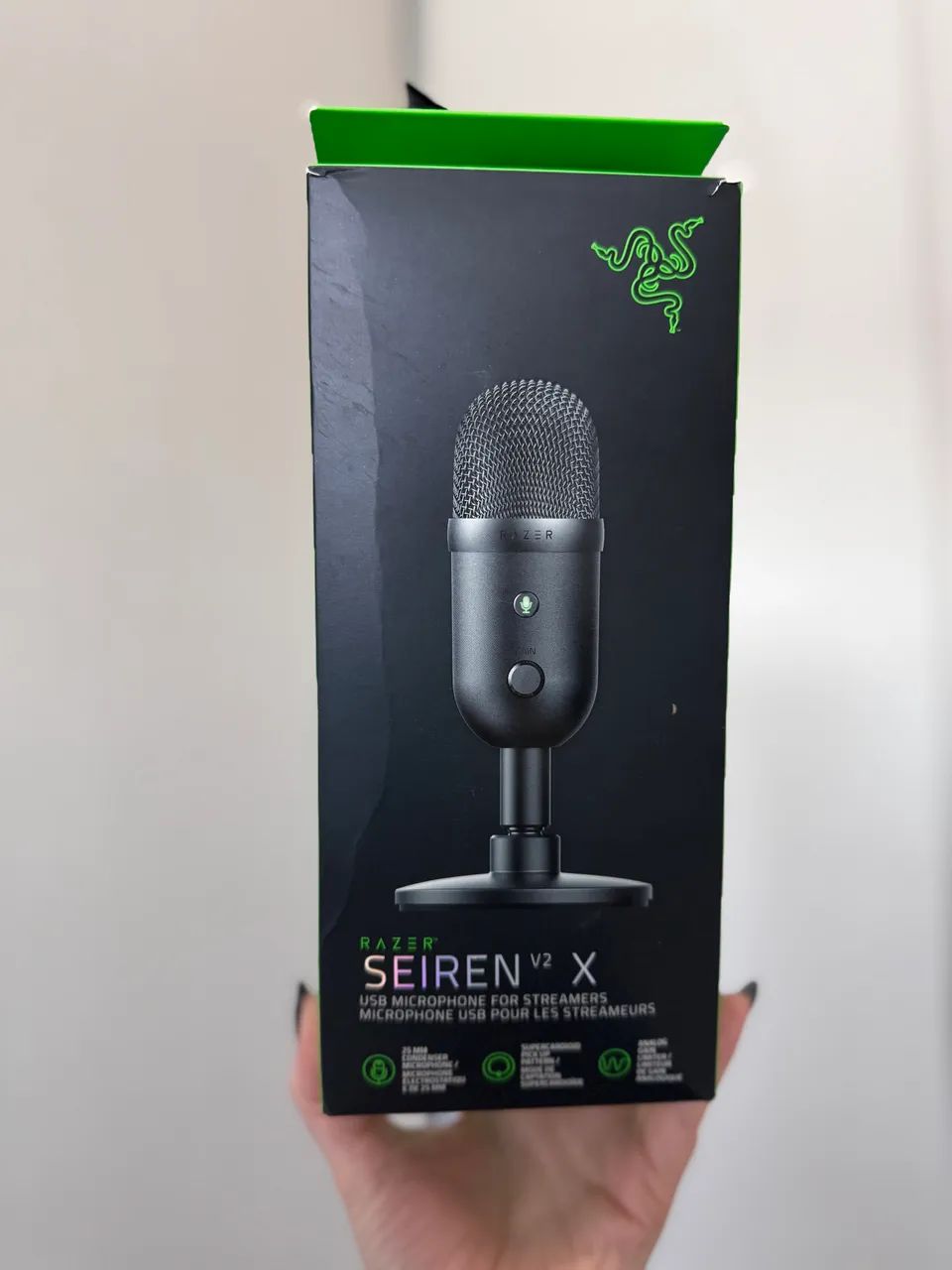 Microfone Condensador Razer Seiren V2 X USB  - Foto 2