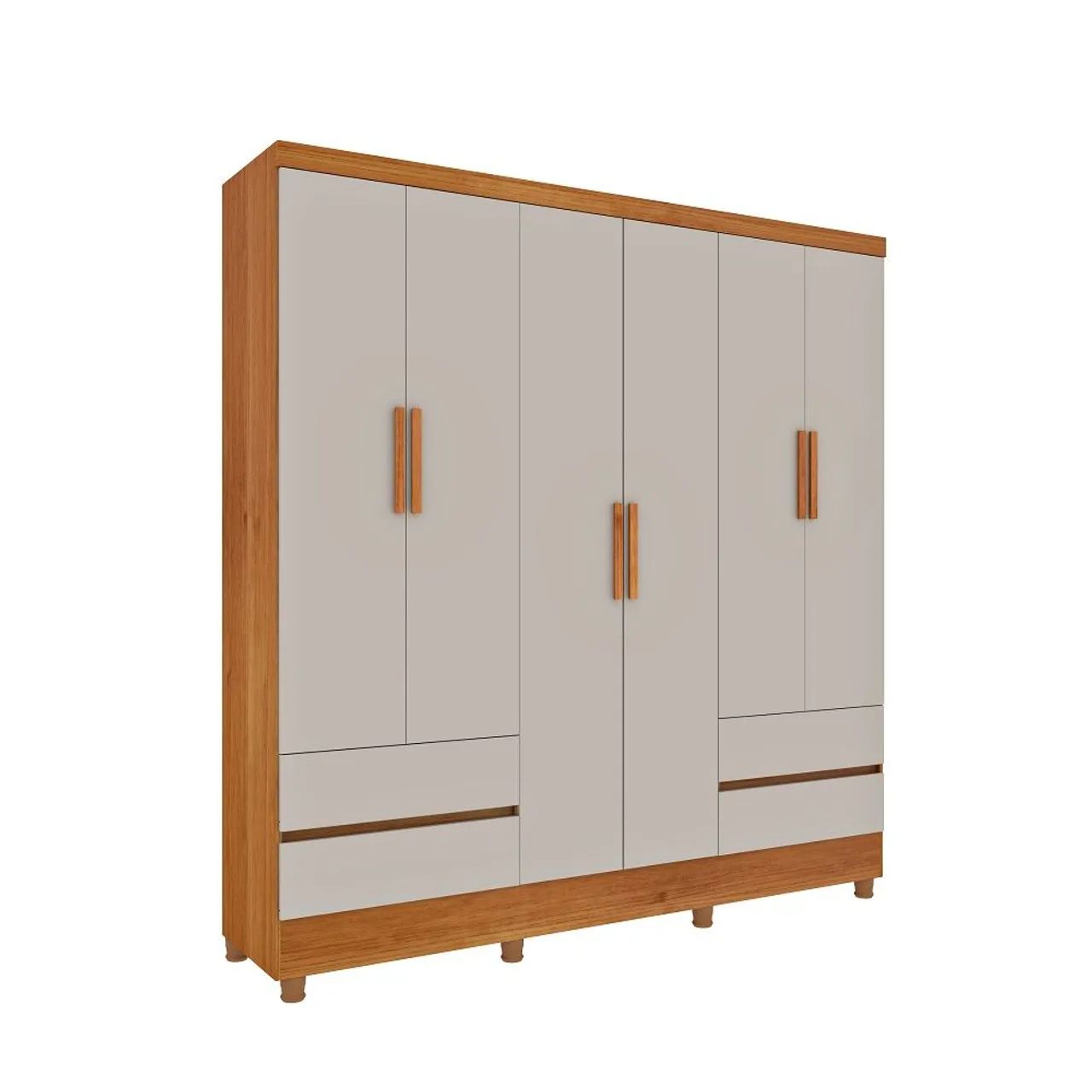 Guarda-Roupa 6 Portas com 2 Gavetas tcil
