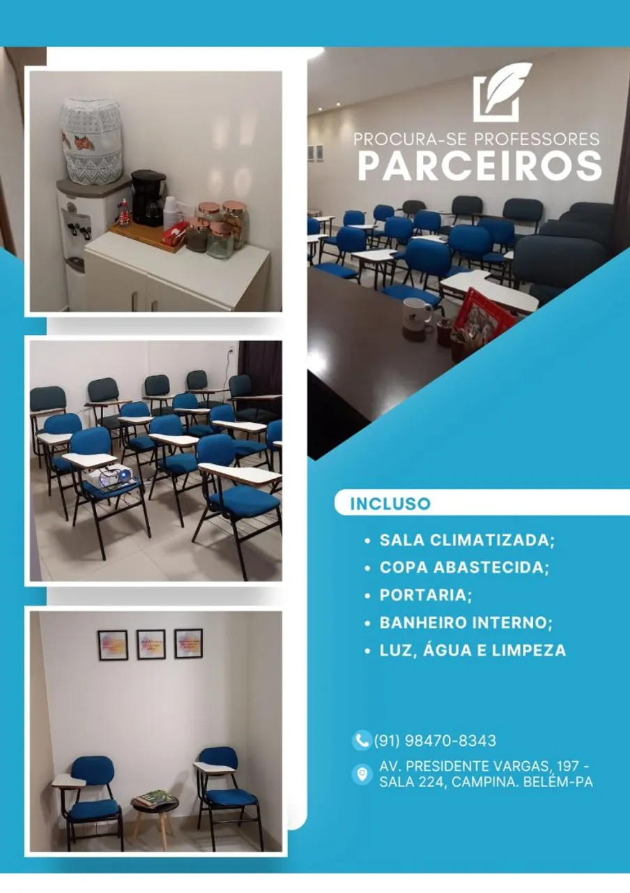 Sala comercial para aulas