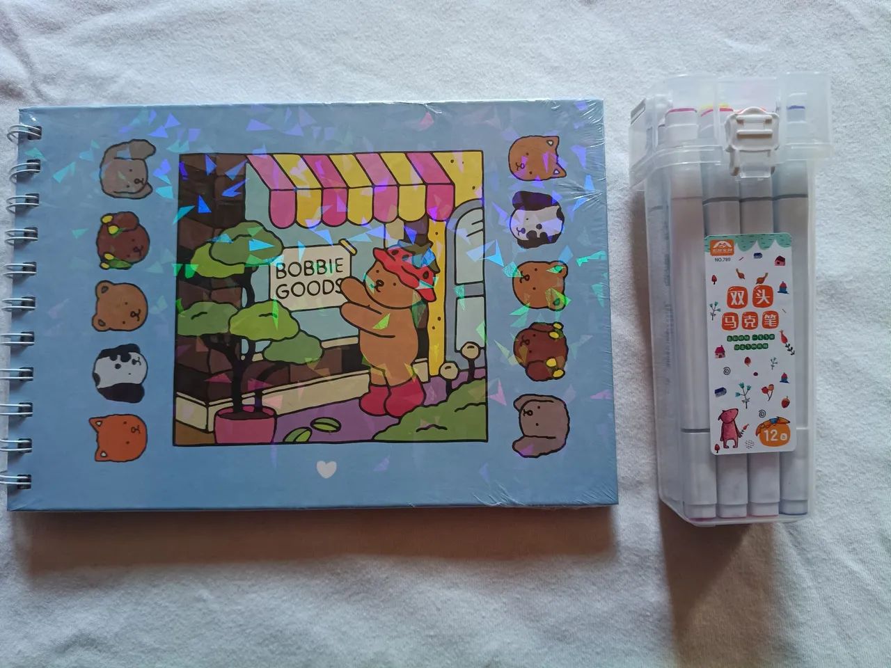Set of 1 Bobbie Goods Notebook + 12 Pens