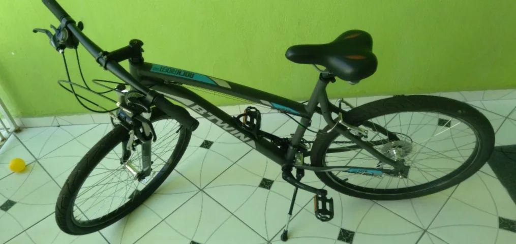 Bicicleta Rockrider 340 Bici Btwin Verde Bicicleta B'Twin