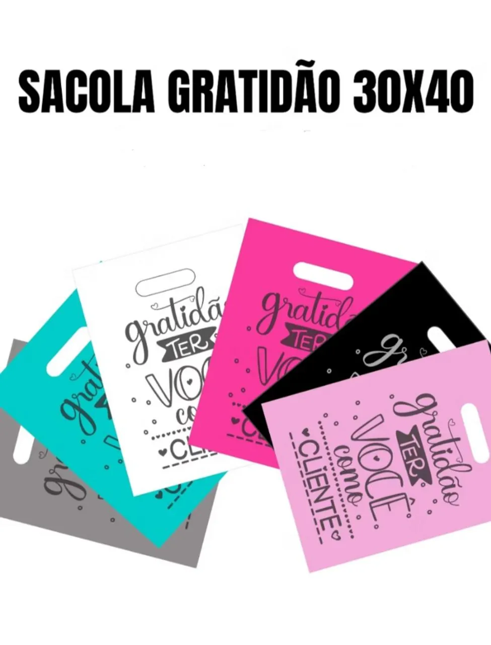 Sacolas Personalizadas Gratião 30x40