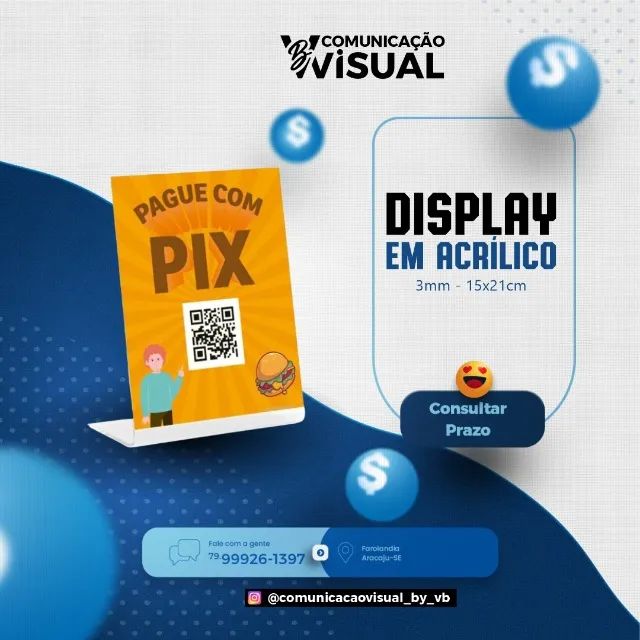 Placa Pix - Display 