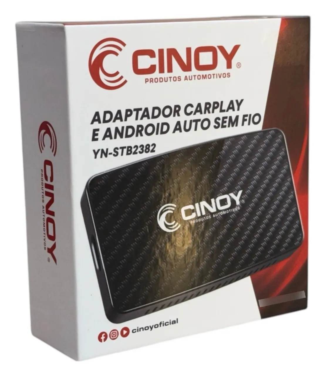 Adaptador Carplay e Android Auto Sem Fio CINOY YouTube / Netflix