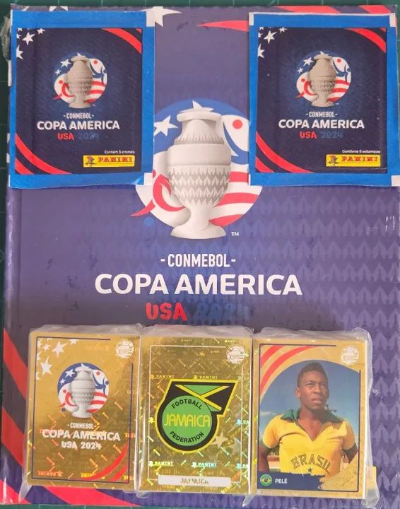 Álbum Copa América Conmebol 2024 - USA - Capa Dura - Completo - Figurinhas Soltas.