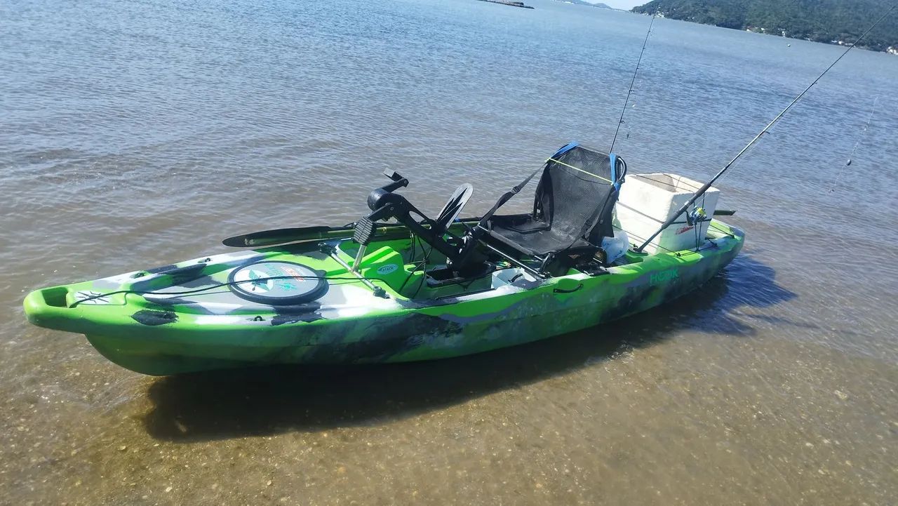 Caiaque de Pesca - Novo - Com Assento e Motor Elétrico - Foto 2