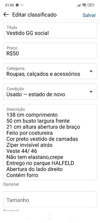 Vestido Preto Longo - 44/46 - Foto 5