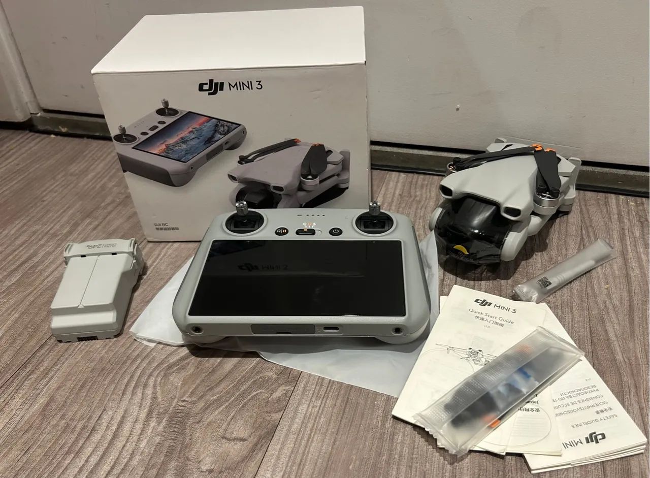 Drone DJI Mini 3 com controle RC tela de 6.7 polegadas nota e garantia - Foto 4