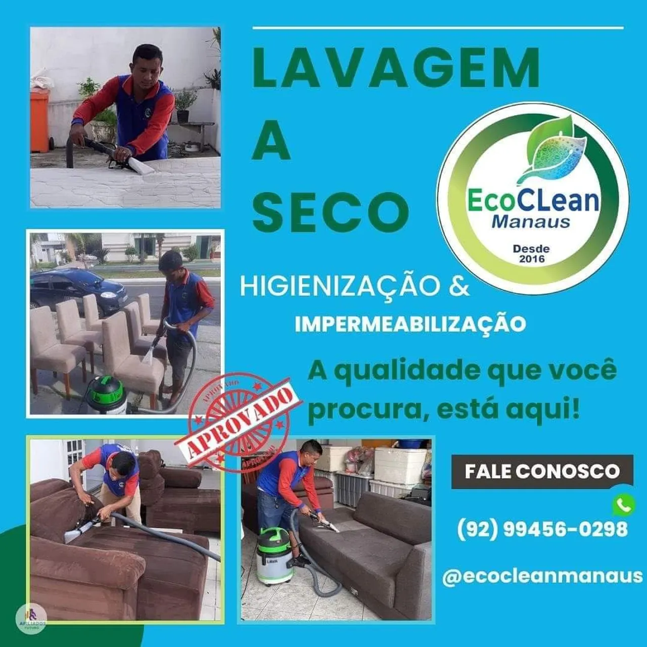 Limpeza profissional em estofados em geral.