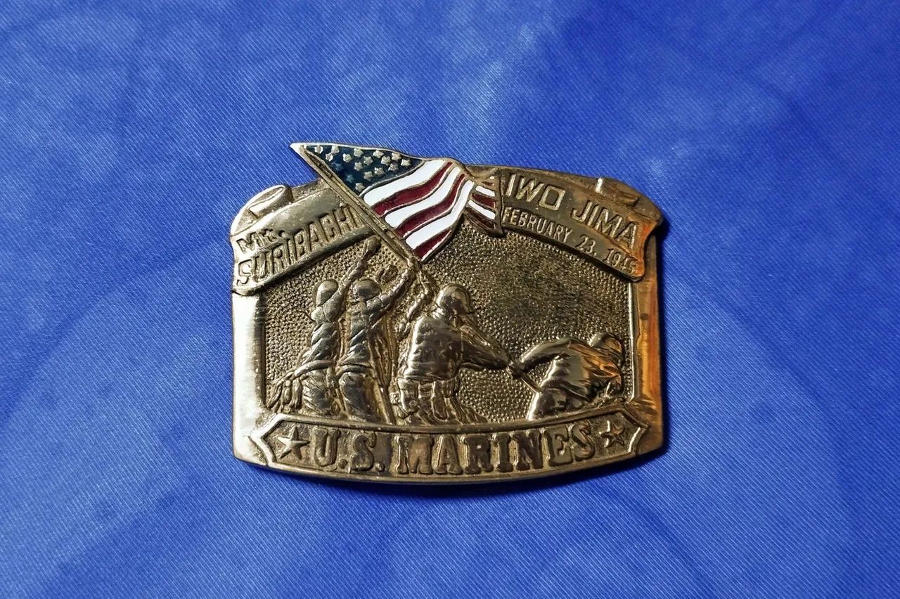 Fivela U.S. Marines Iwo Jima - Foto 2