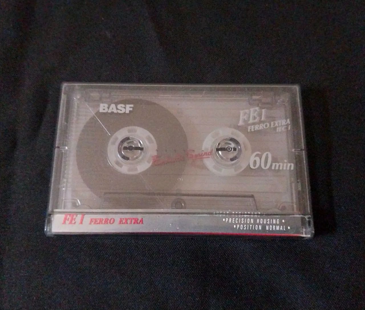 Lote 5 fitas k7...2 BASF CEII 90min...2 BASF FEI 60min e 1 Philips CD60min plus