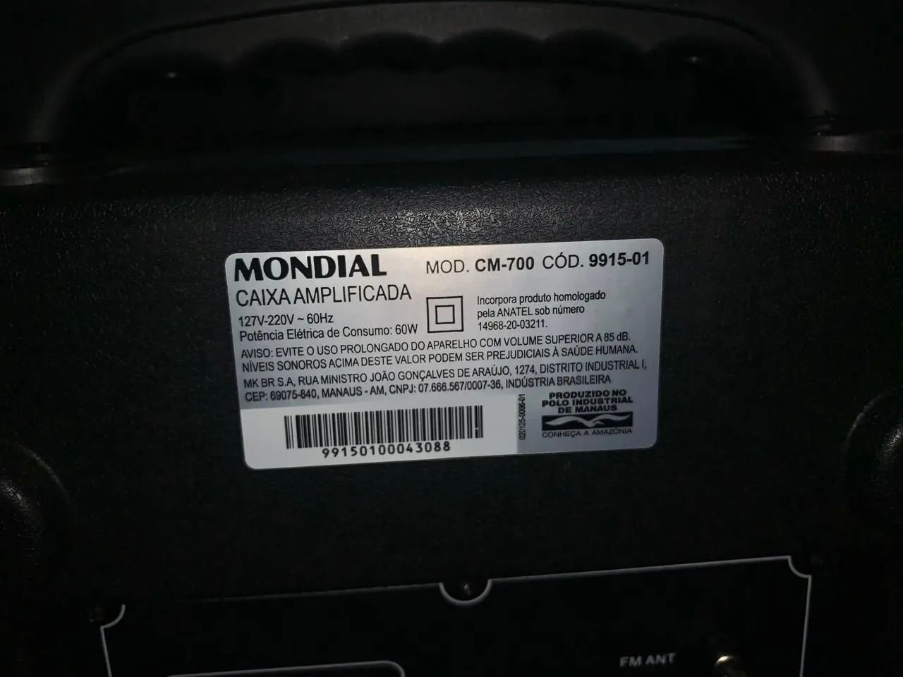 Caixa de Som Portátil Mondial com Bluetooth e luzes - Foto 4