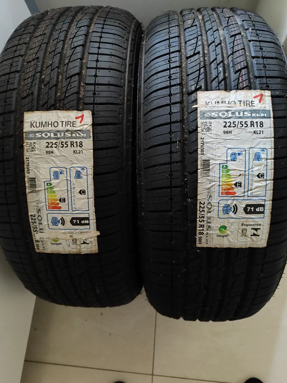 O2 Pneus Kumho Solus 225/55 R18 98H KL21, novos, Compass, ix 35 e outros