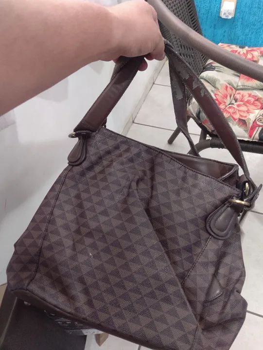 Bolsa de Ombro Marrom - Foto 6