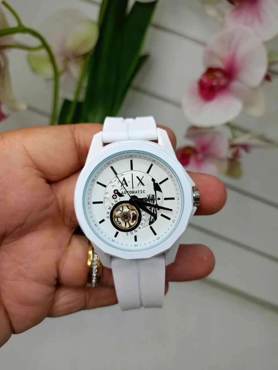 Relógio Armani Exchange Automático Branco