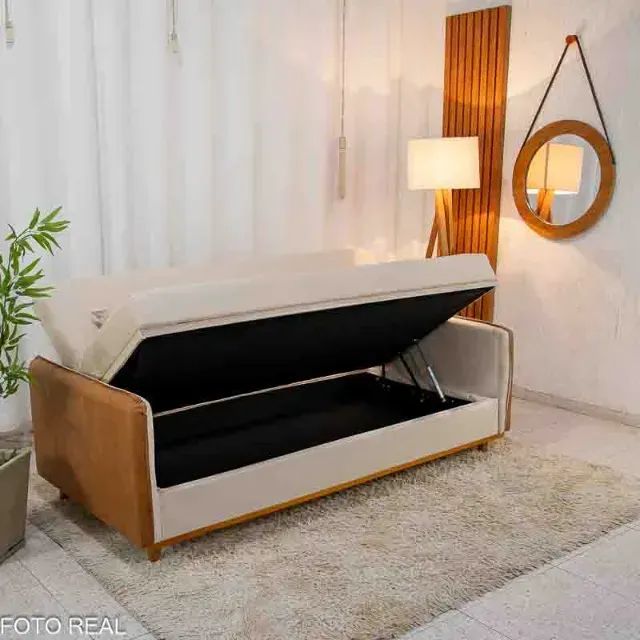 Sofá Cama Ipanema Baú  2.05m Linho - Produto Novo com Pronta Entrega! - Foto 5