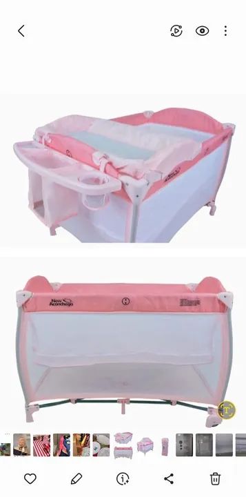 Berço portátil com mosquiteiro para bebê - Foto 2