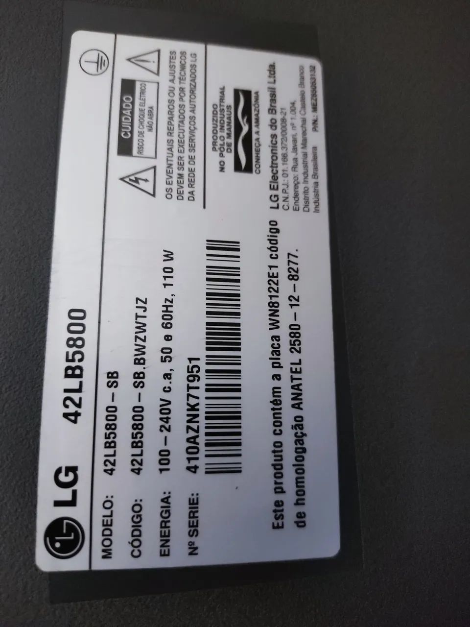 TV LG Smart 42 Polegadas, com listras no canto direito. - Foto 2