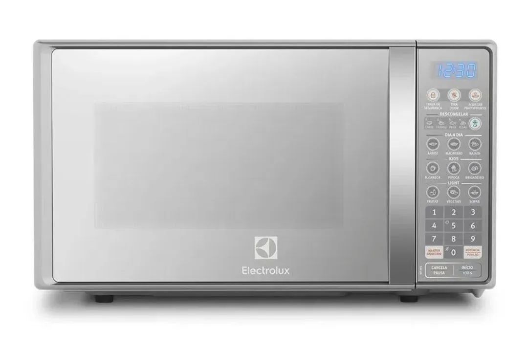 Micro-ondas Electrolux 20L todo Inox- porta Espelhada