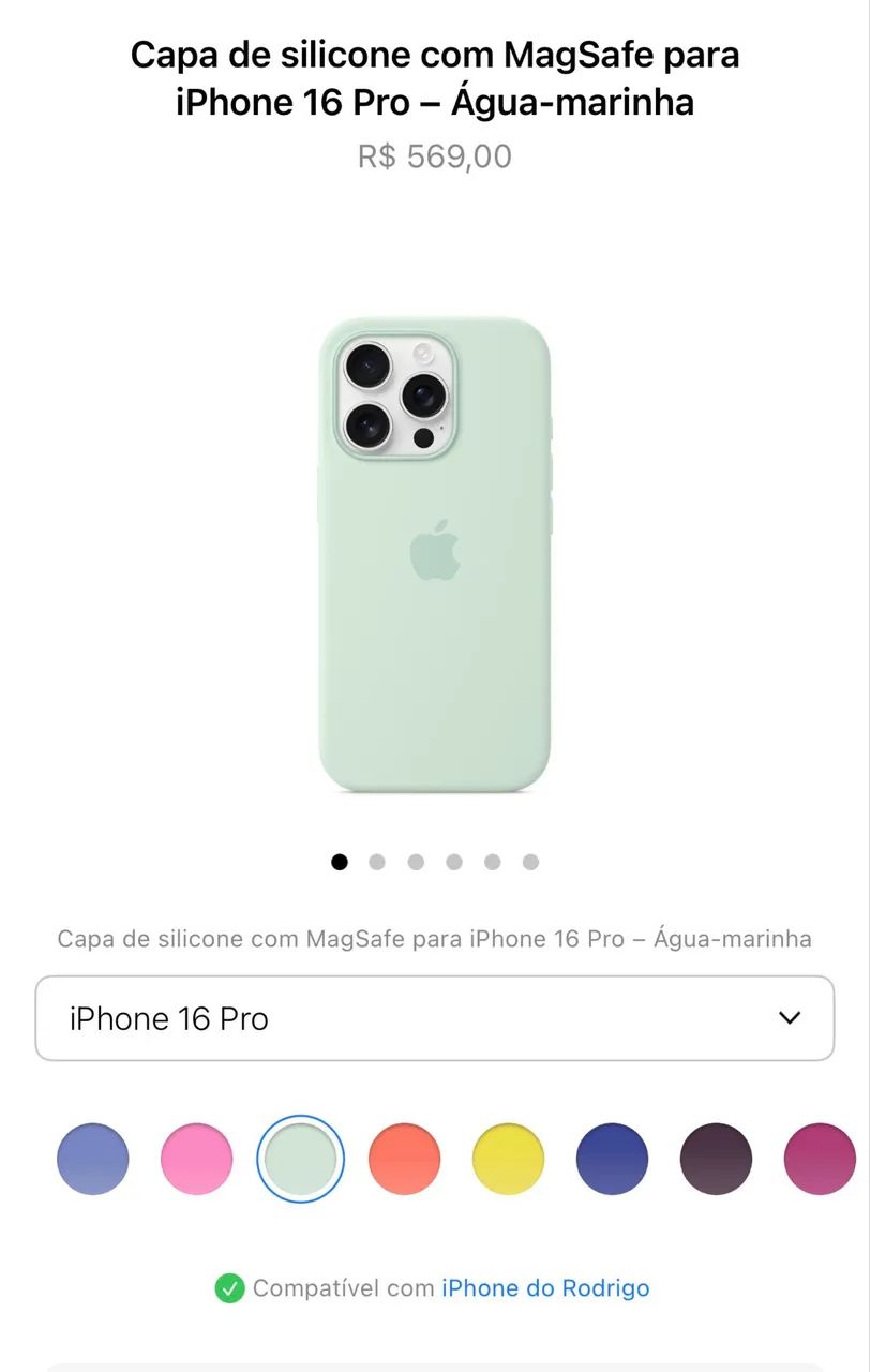 case de selicone com megasafe para iphone 16 pro