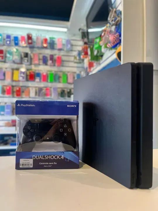 PS4 SLIM - BEM CONSERVADO - GARANTIA E LOJA FÍSICA 