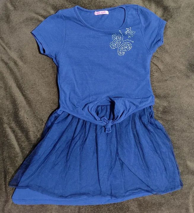 Vestido Infantil Azul com tule - Foto 4