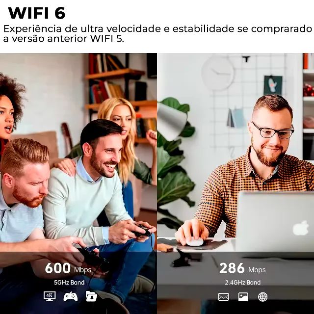 Adaptador Sem Fio Wireless Wifi 6 AX900 Dual Band 2.4G 5G + Bluetooth 5.3 para PC Notebook - Foto 2